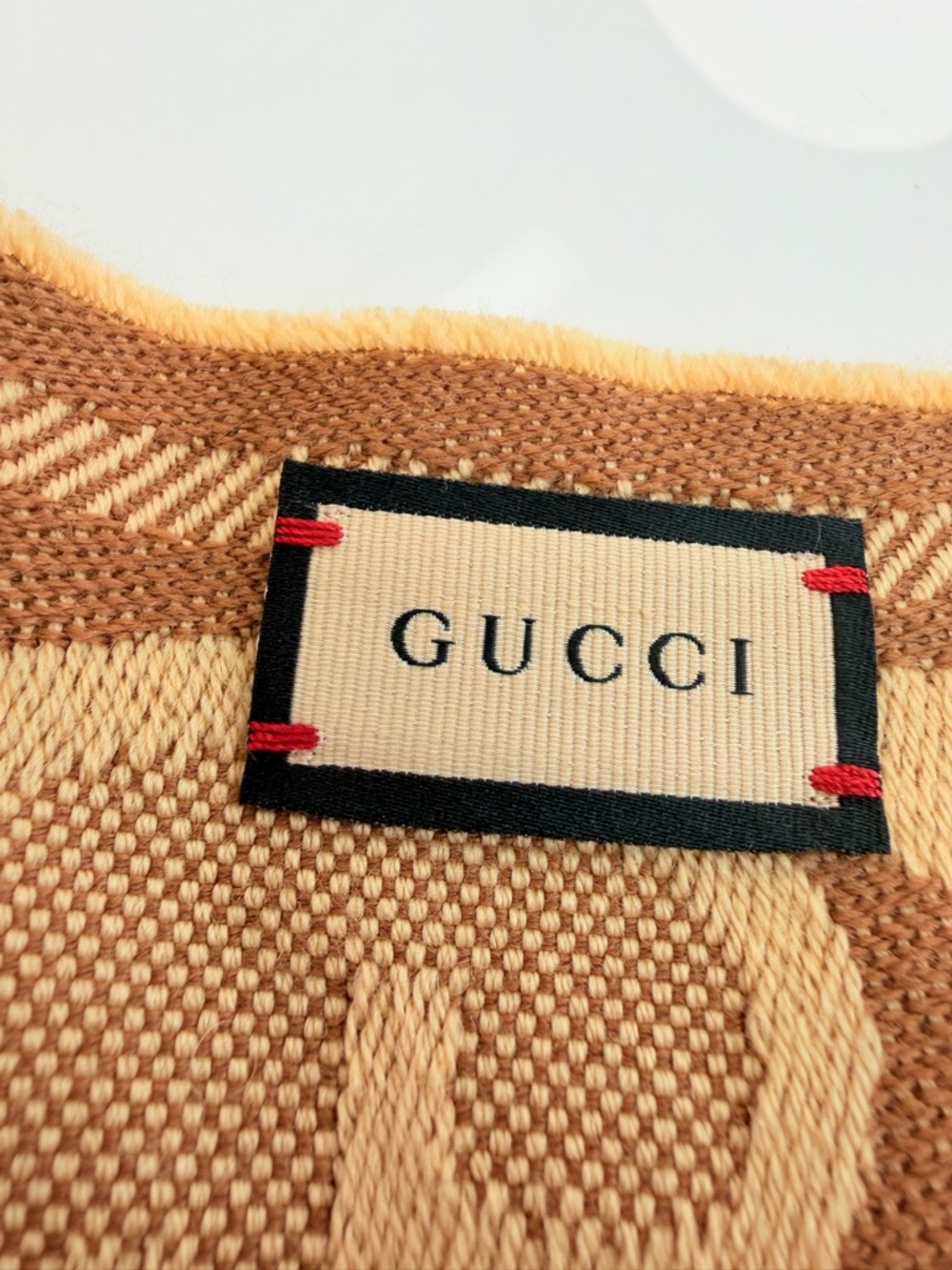 Gucci Giant GG Reversible Fringe Wool Scarf - Picture 8 of 12